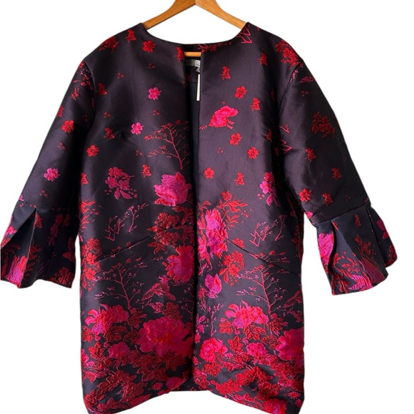 NWT Anthropologie Floral Flutter-Sleeve Coat - Picture 6 of 16